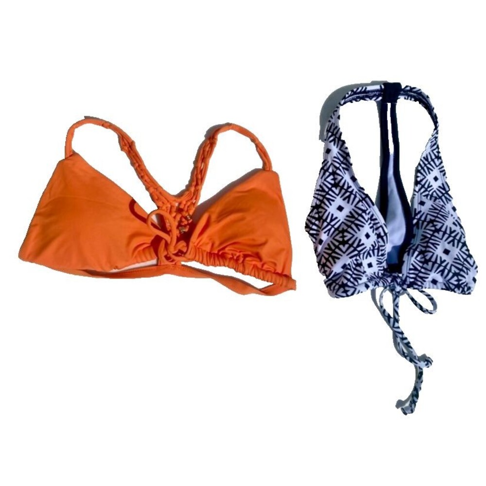 LOT of 2 Junior's Rip Curl & Old Navy Racerback Triangle Bikini Tops Size XS / S